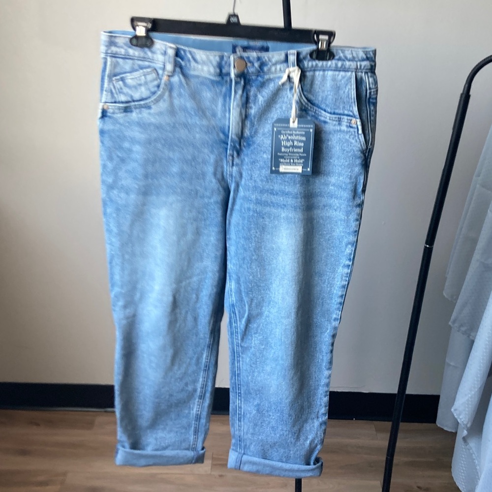 Democracy absolution high rise boyfriend jean slimming panels Denim Jean 14P